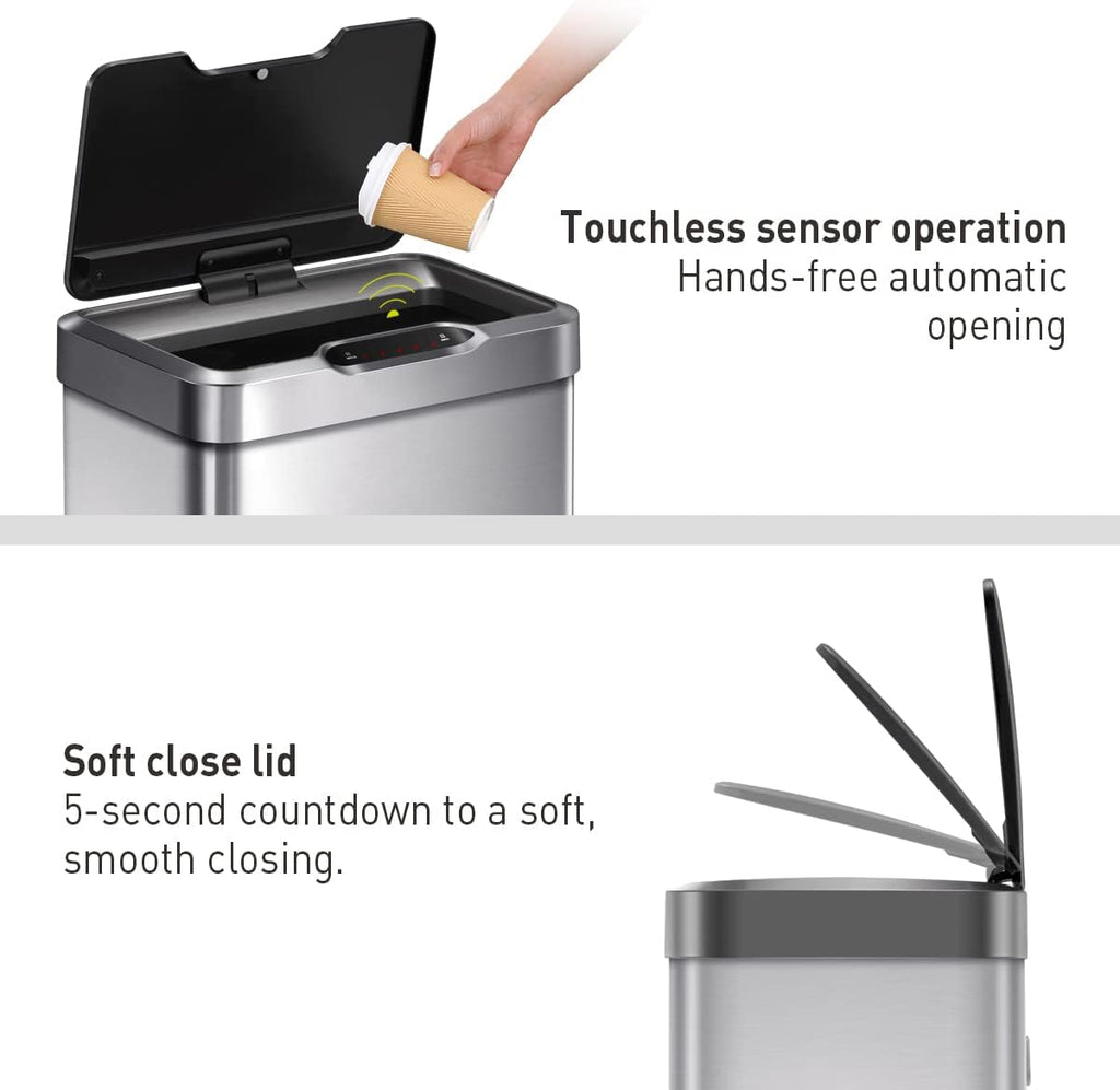 EKO™ Mirage-T Motion Sensor Trash Can