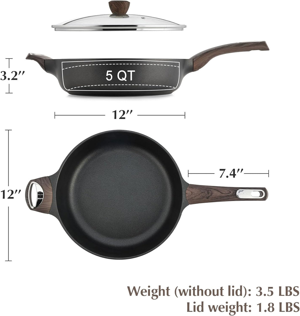 SENSARTE™ 5-Quart Nonstick Deep Frying Pan