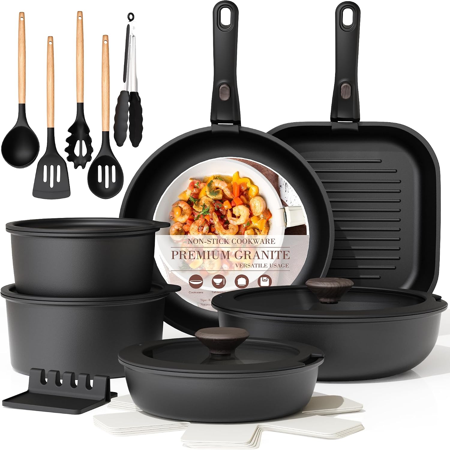 ASTERCOOK™ 21-Piece Nonstick Cookware Set